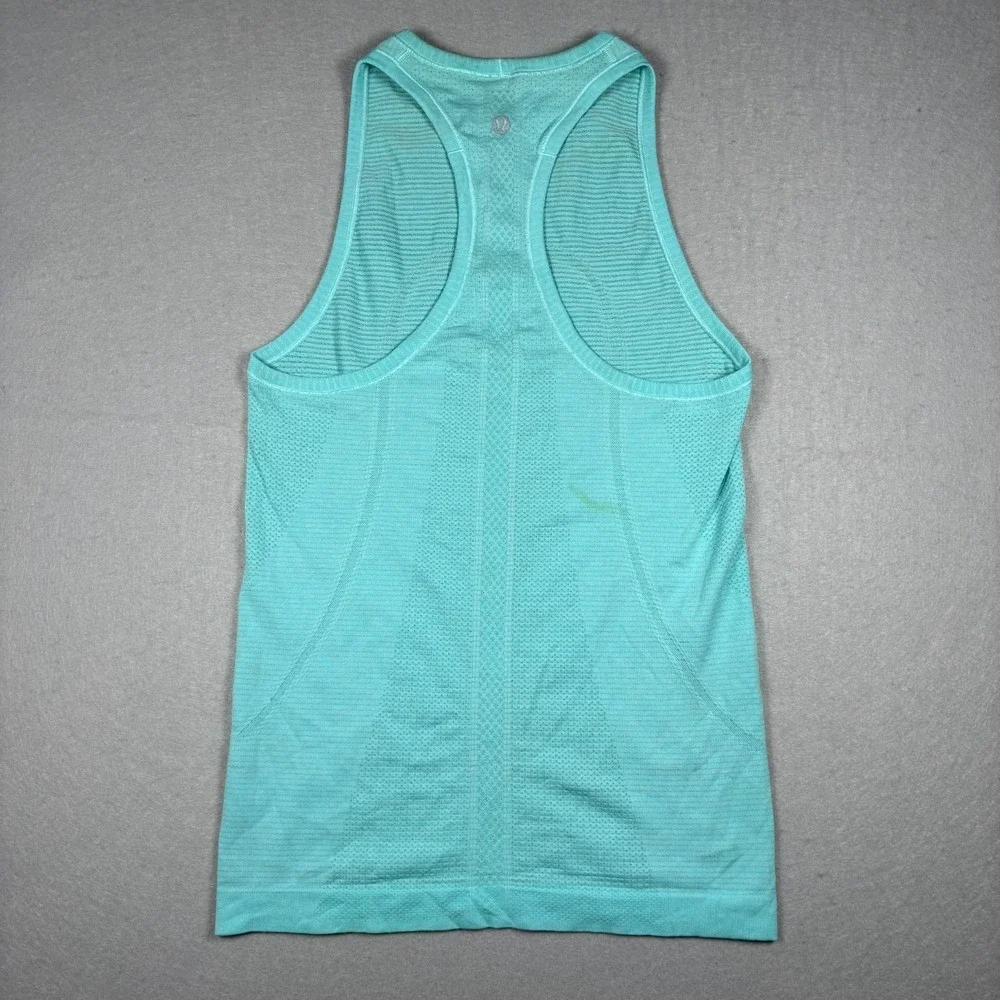 Lululemon Swiftly Tech Tank Top Heathered Angel Blue Size 4 Racerback Running
